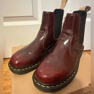 Dr. Martens Vegan Cherry Red Chelsea Boots